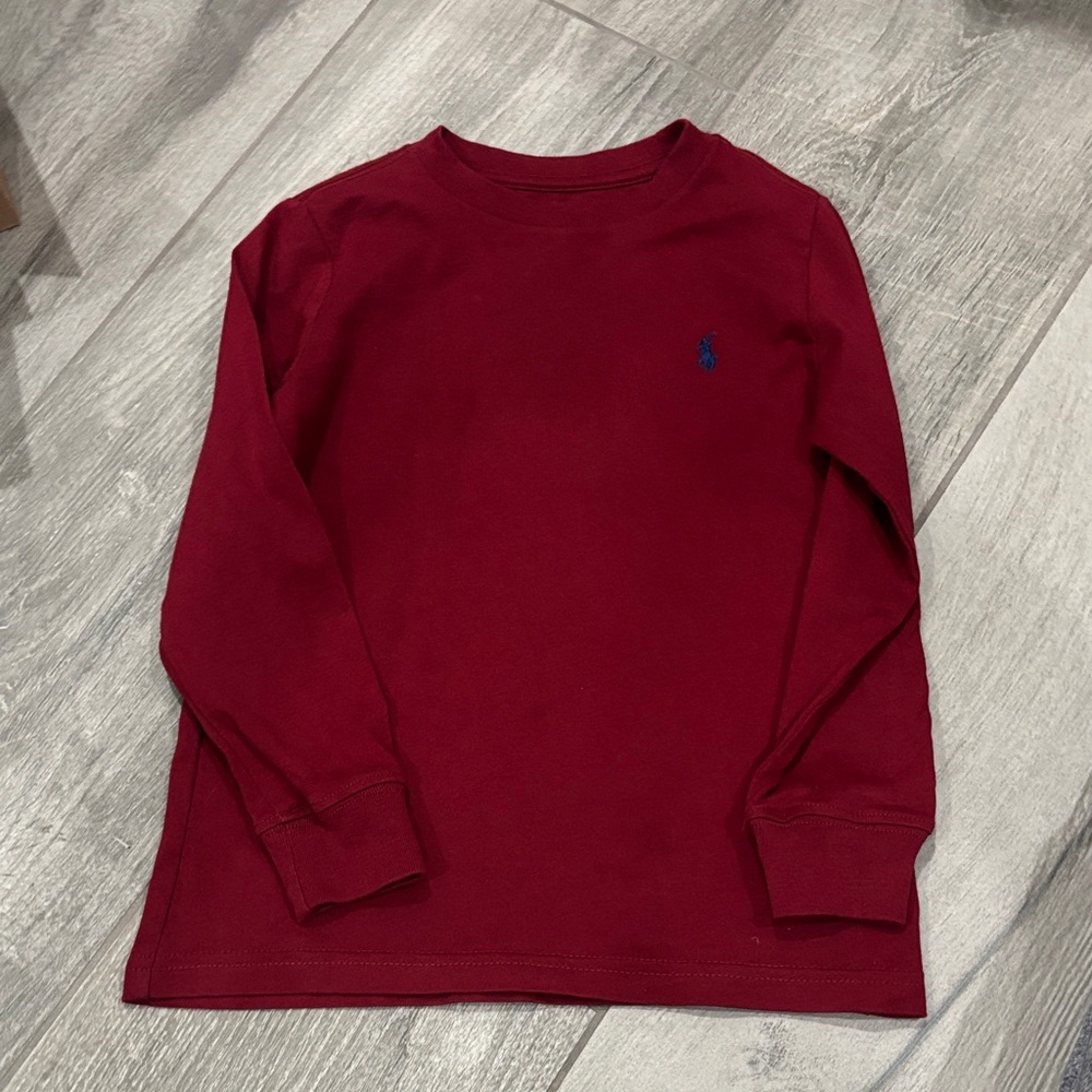 Polo by Ralph Lauren Kids Burgundy Long Sleeve Tee- size 4T